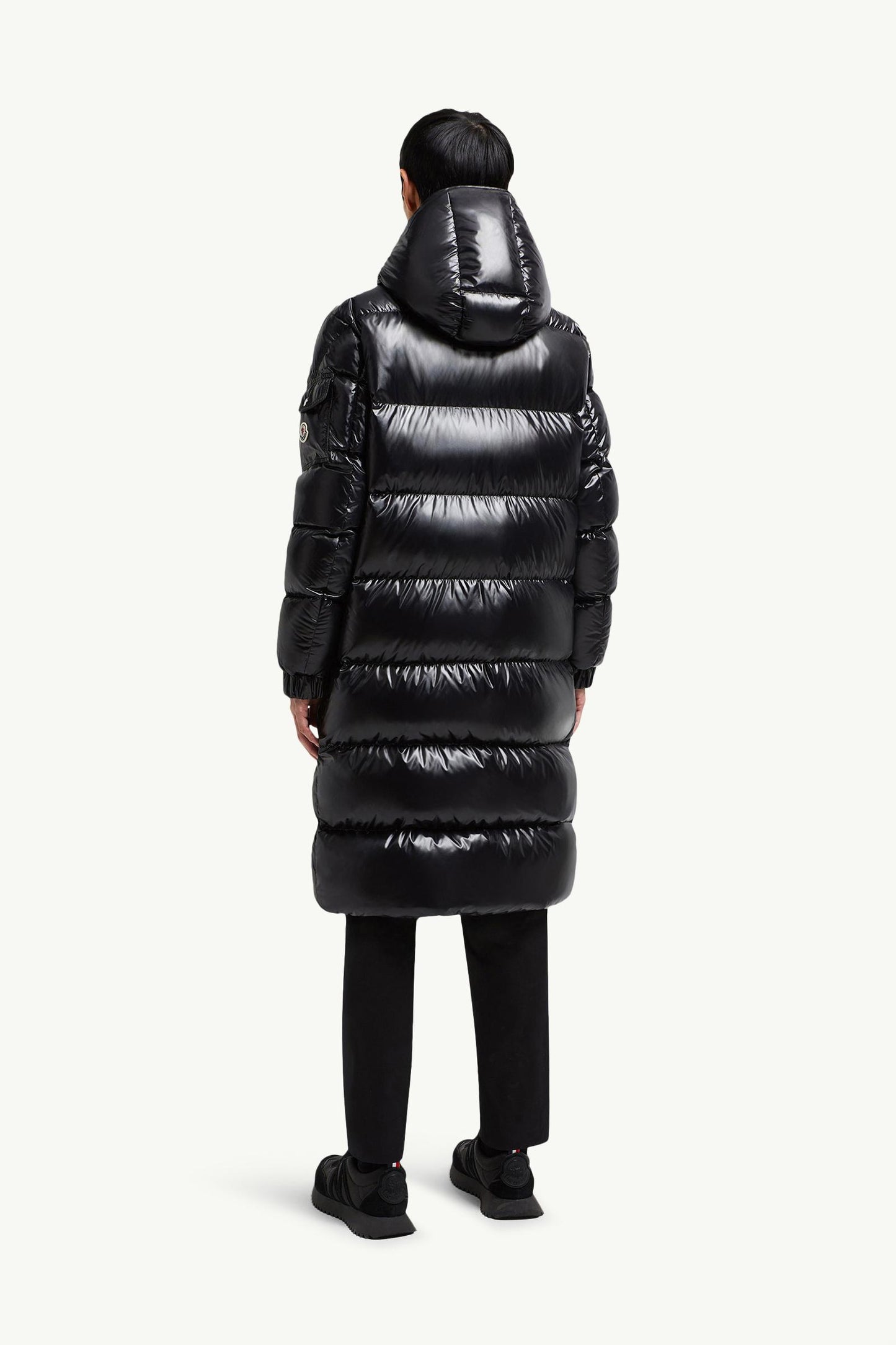 Hanoverian Hooded Square-Quilted Long Down Jacket