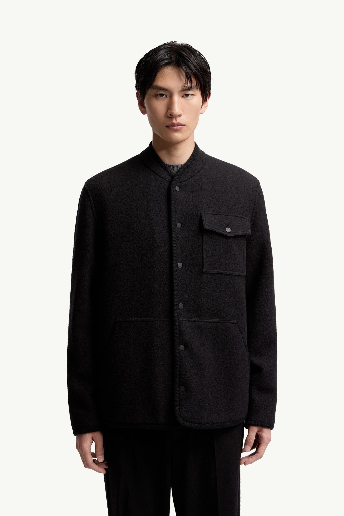 Wool Boucle Shirt Jacket
