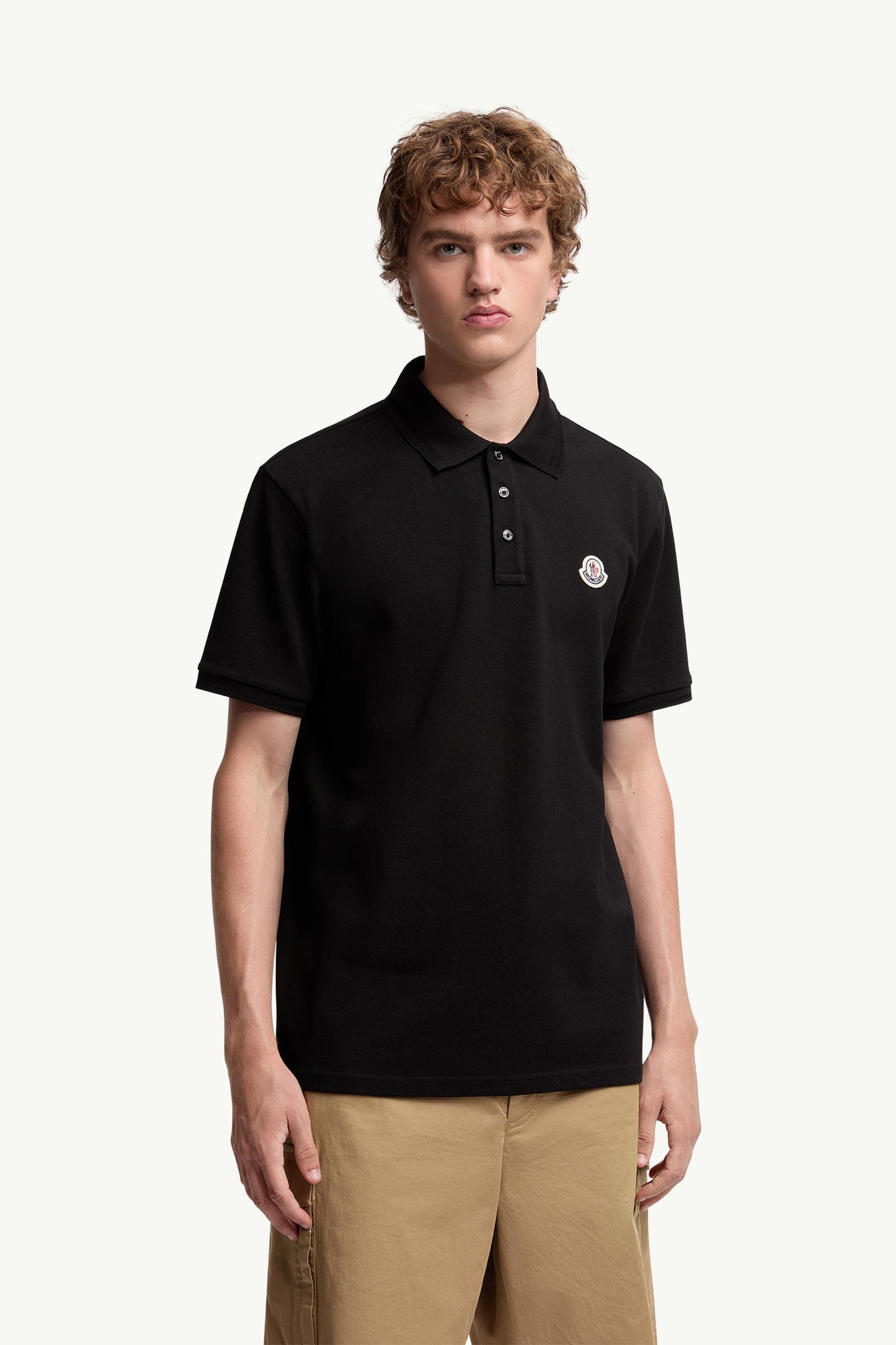 Logo Patch Cotton Piquet Polo Shirt