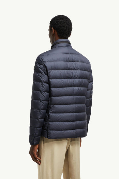 Carrelet Leather-Trimmed Down Blazer