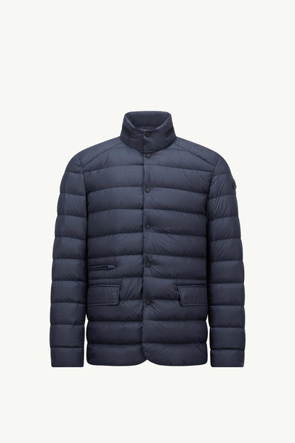 Carrelet Leather-Trimmed Down Blazer