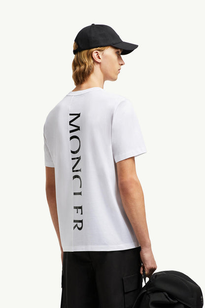 Vertical Back Logo Cotton T-Shirt