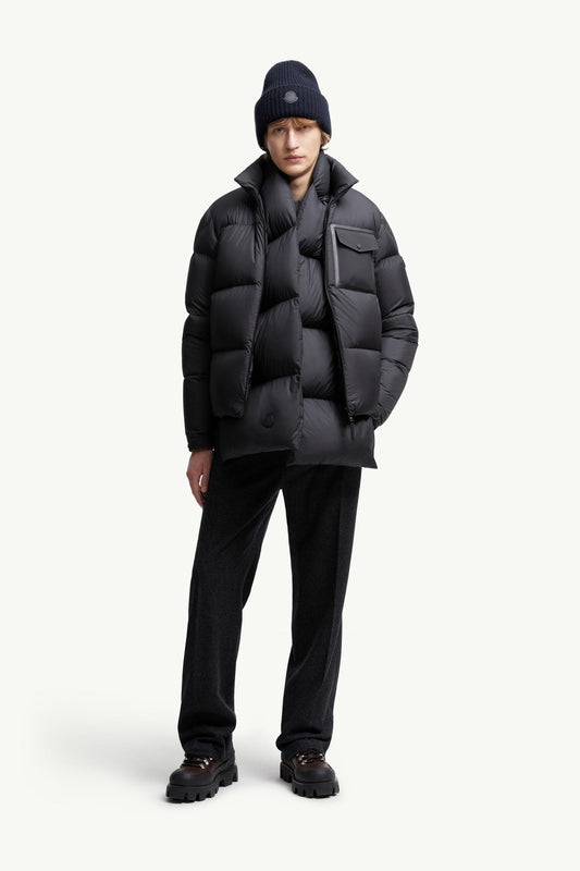 Chinon Square-Quilted Short Down Jacket