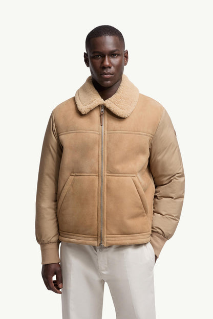 Tonnay Suede & Shearling Short Down Jacket