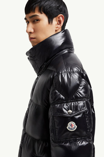 Hanoverian Hooded Square-Quilted Long Down Jacket