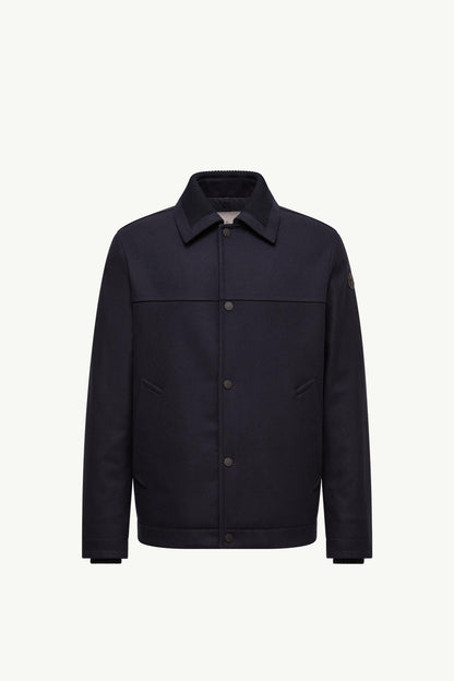 Emilion Wool Blend Hooded Short Down Jacket