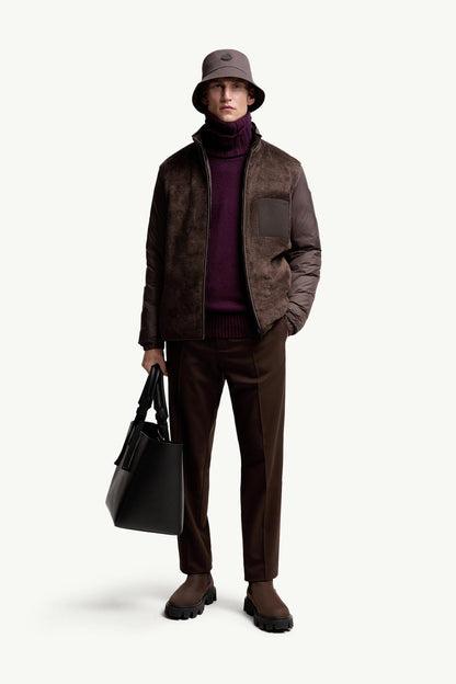 Wool Blend Gabardine Tailored Trousers