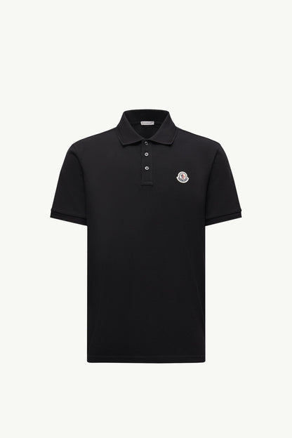 Logo Patch Cotton Piquet Polo Shirt