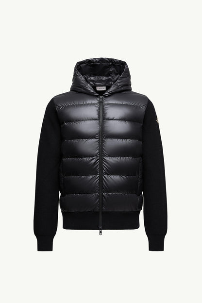Padded Wool Zip-Up Hoodie
