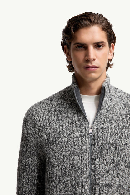 Wool & Alpaca Zip-Up Cardigan