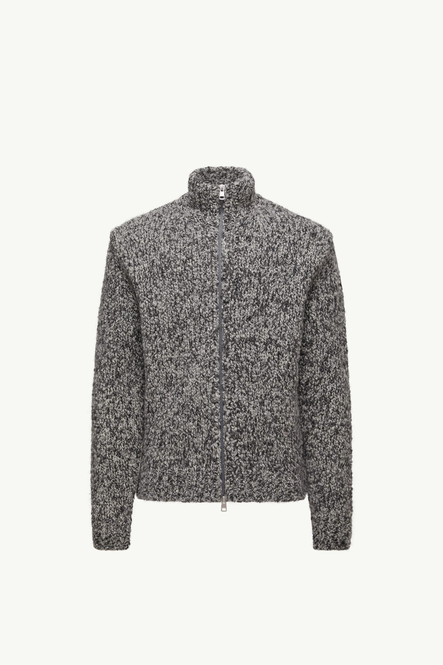 Wool & Alpaca Zip-Up Cardigan