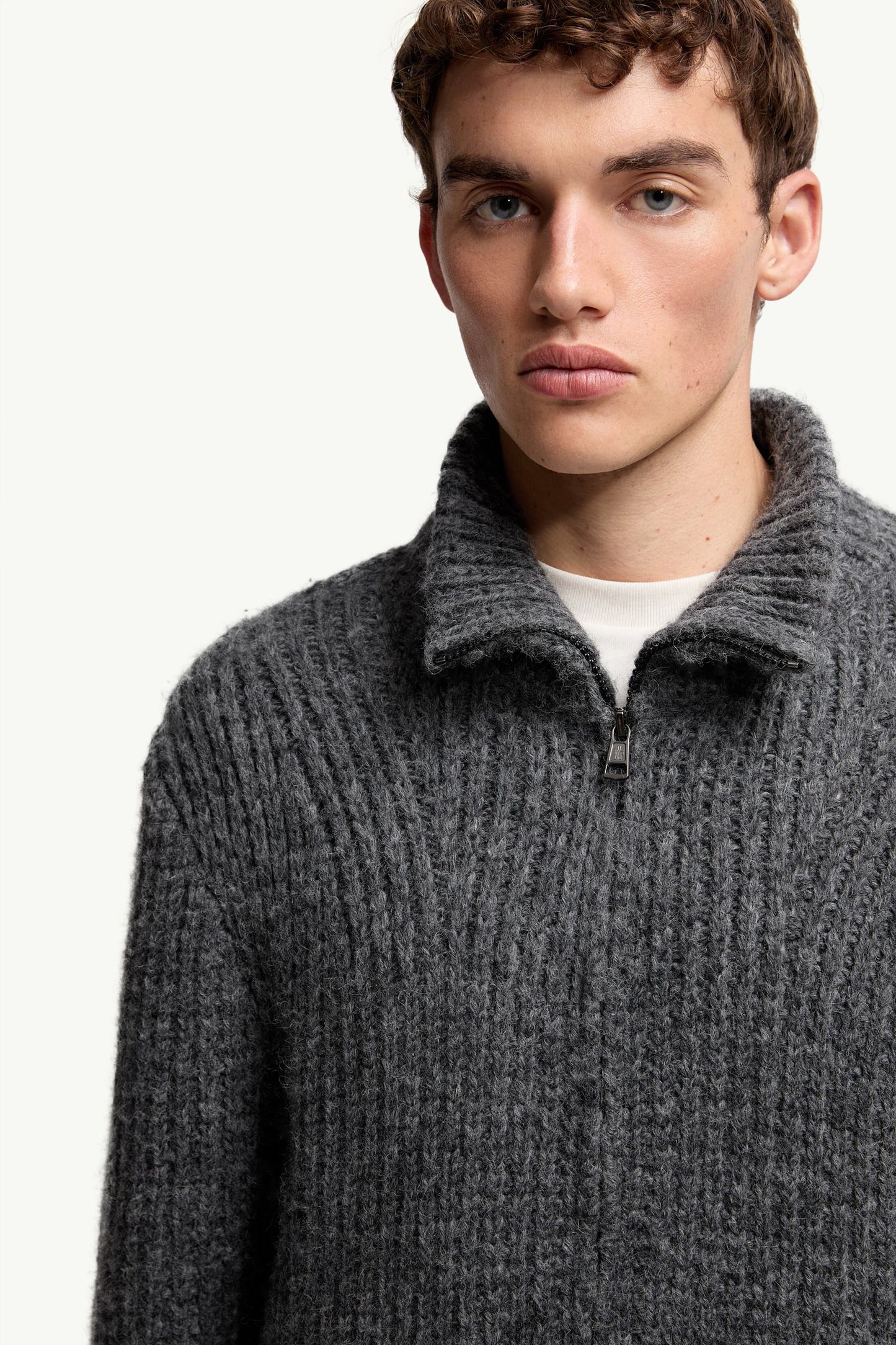 Alpaca & Wool Zip-Up Cardigan