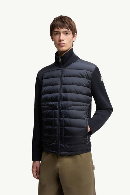 Padded Zip-Up Cardigan