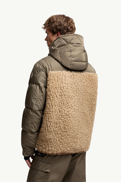 Grifford Shearling Hooded Short Down Jacket
