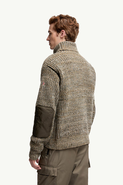 Wool Polo Neck Jumper With Pocket